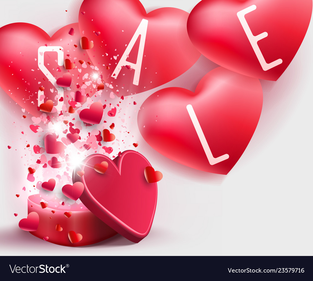 Light composition with a box and lot of red