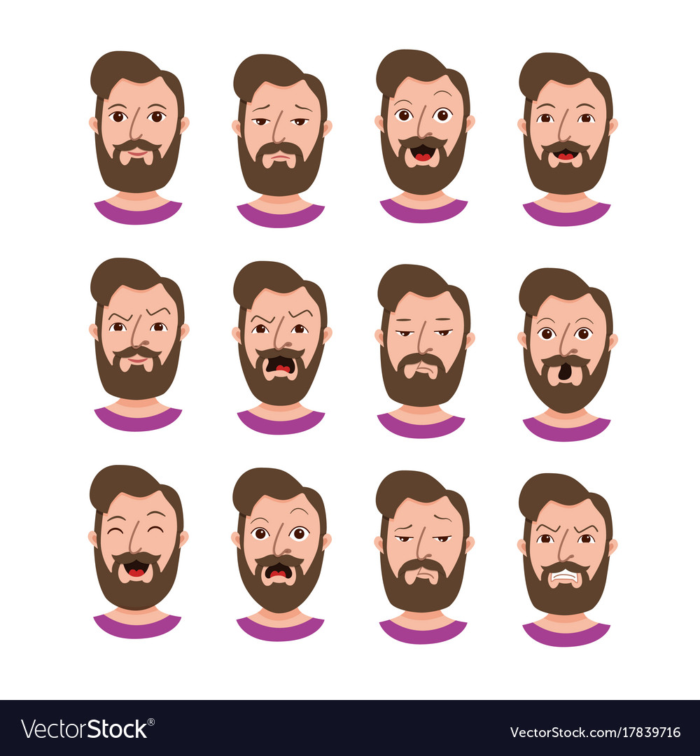 Male Hipster Cartoon Character Royalty Free Vector Image