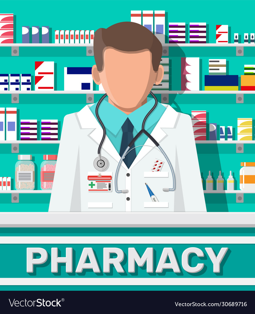 Modern Pharmacy Interior mit Apotheke