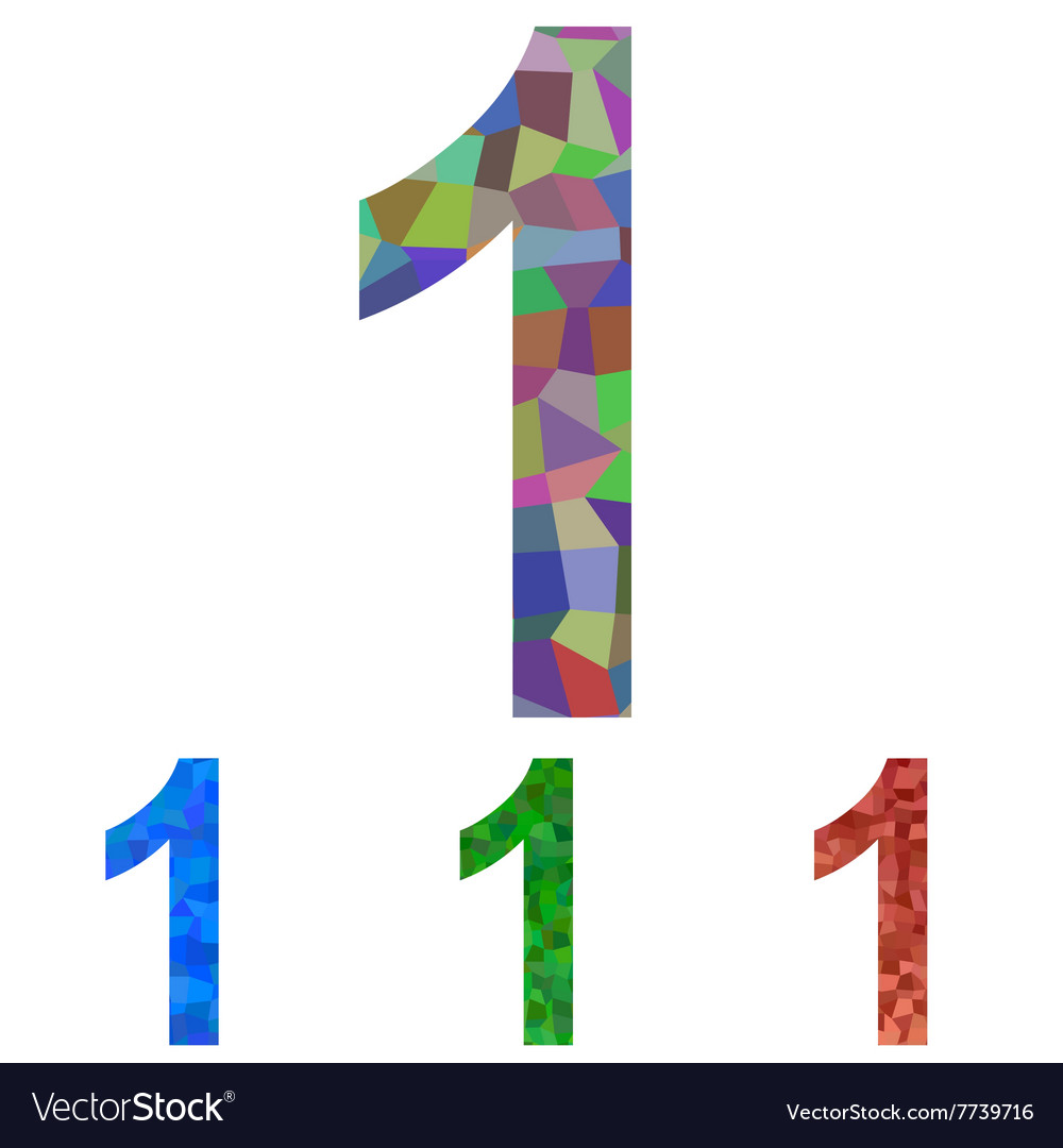 Mosaic number design - 1