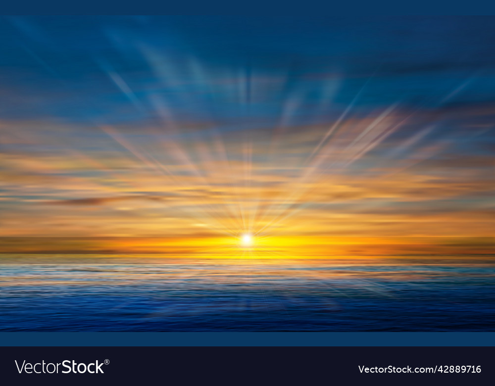 Ocean Sunrise - Abstract Waves