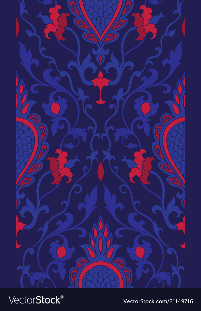 Purple pattern with damask vector image Purple pattern with damask