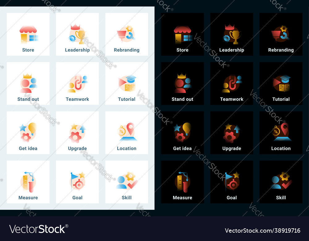 Set icons in gradient style editable