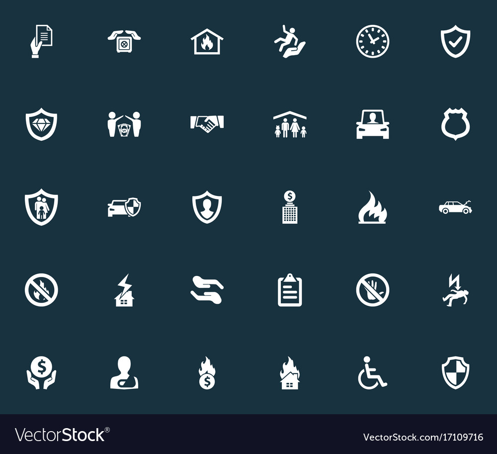 Set of simple fuse icons