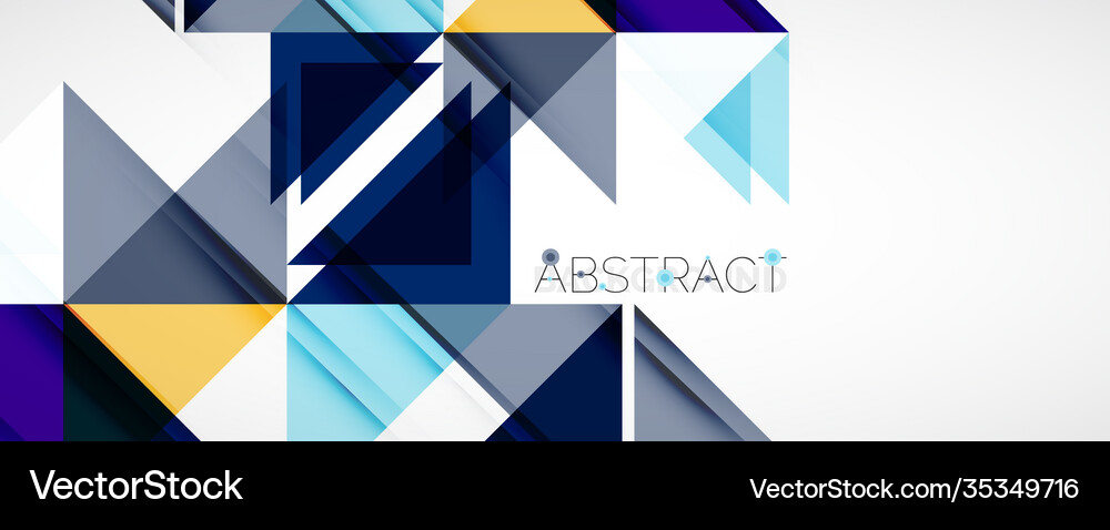 Set triangle geometric backgrounds Royalty Free Vector Image