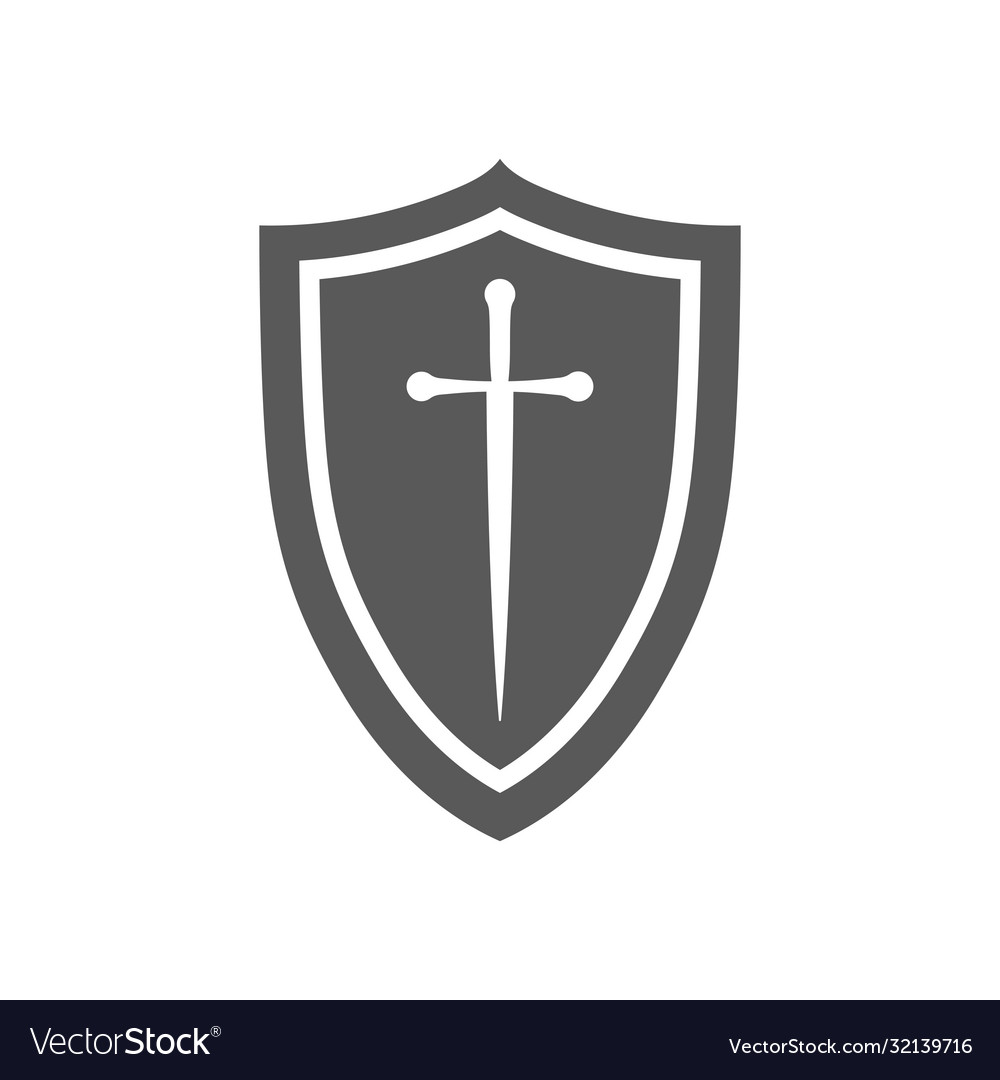 Shield icon isolated on white background