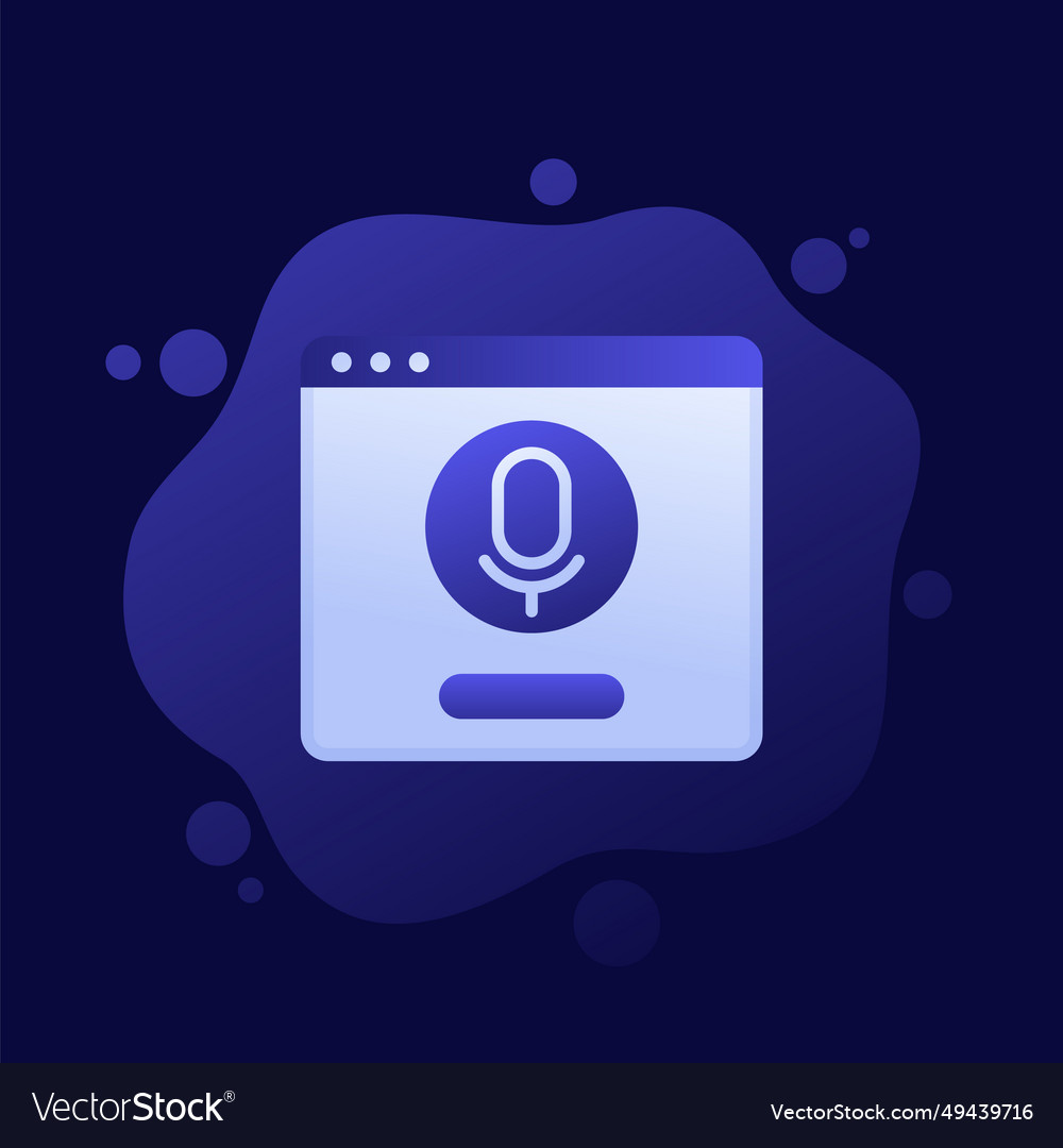 Voice control and audio recognition icon