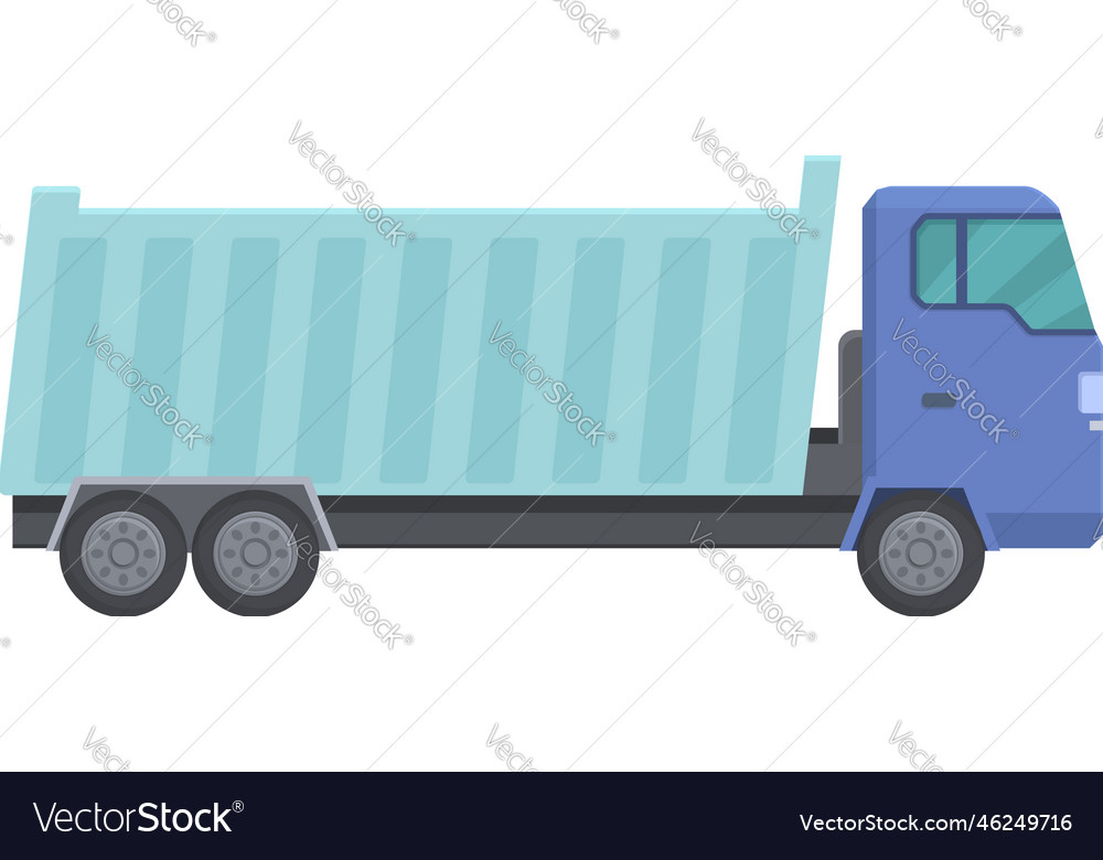 Wheel truck icon cartoon tipper dumper Royalty Free Vector