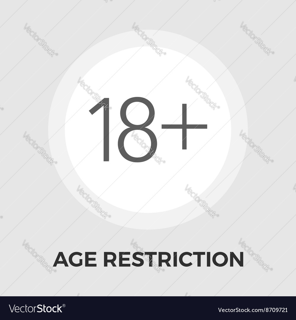 Age restriction flat icon