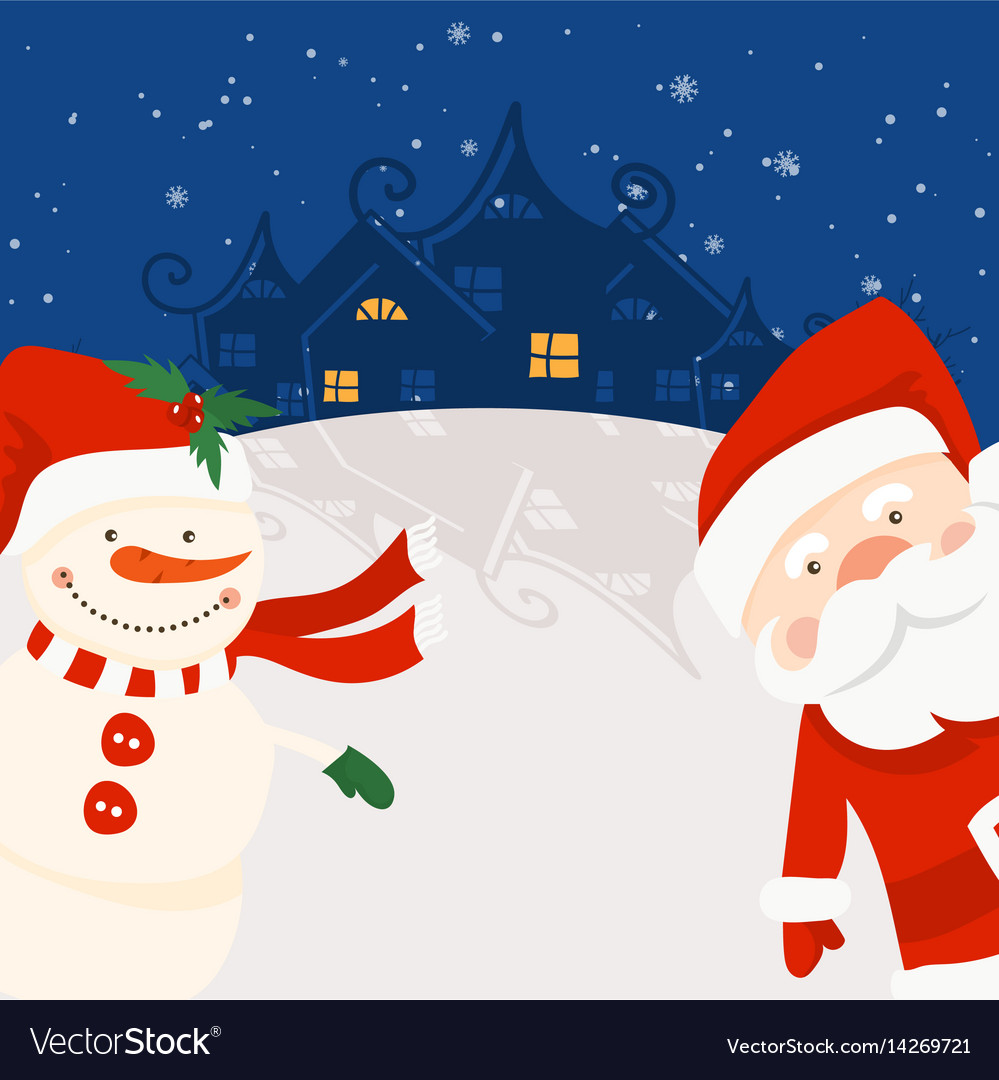 Cartoon for holiday theme with santa claus