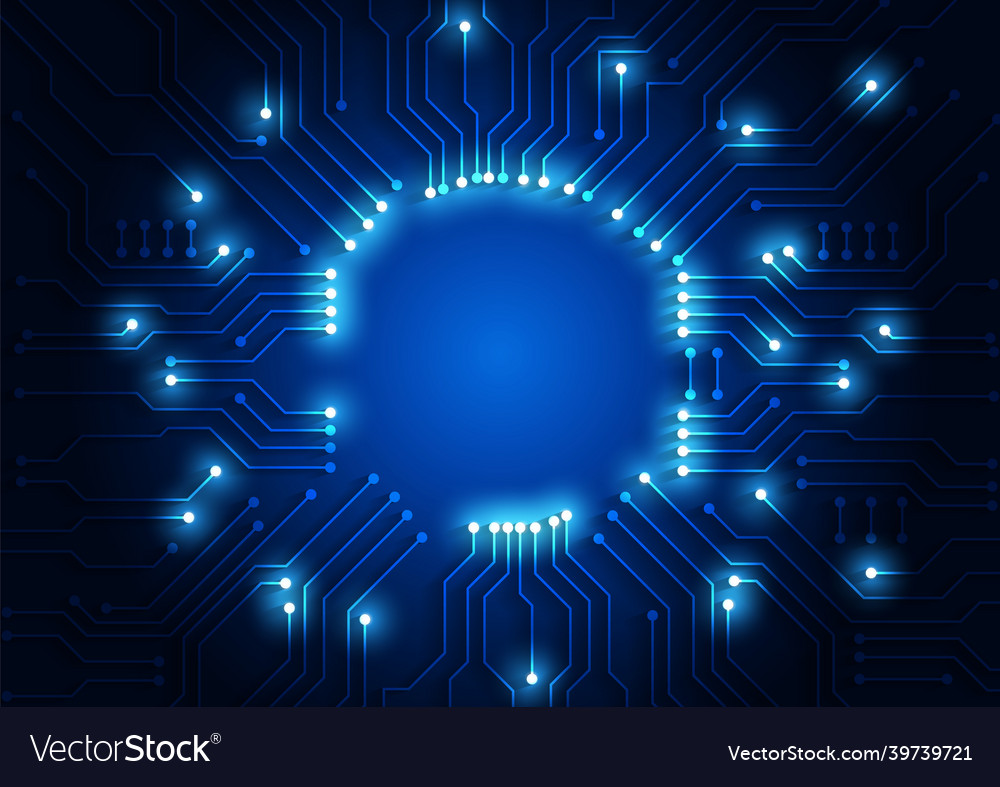 Circuit technology background with hi-tech digital vector image Circuit technology background with hi-tech digital