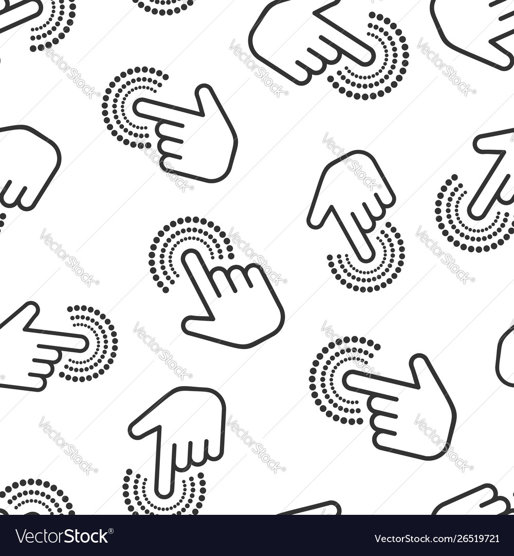 Click mouse icon seamless pattern background vector image Click mouse icon seamless pattern background