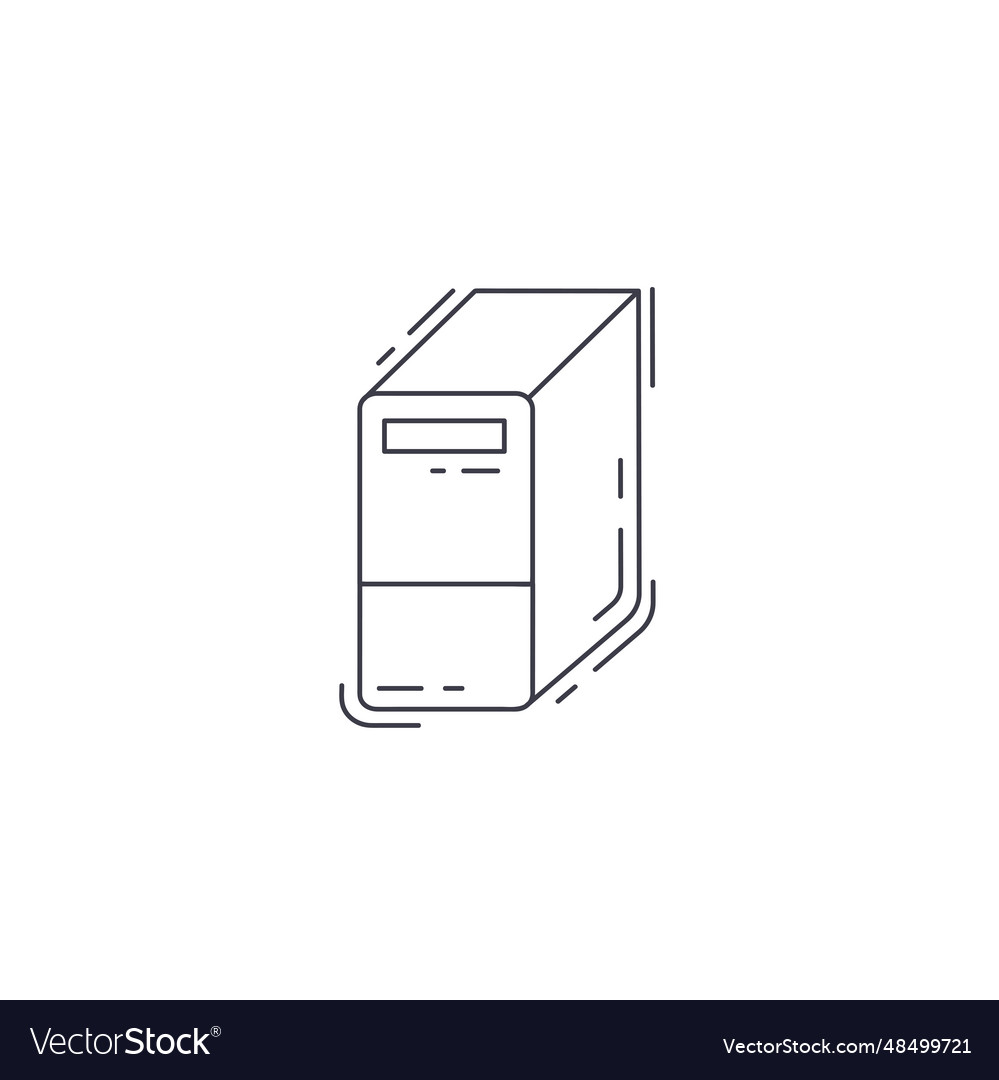 Computer line icon case thin