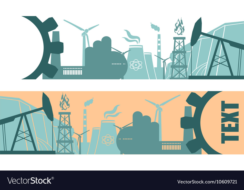 Energy and power icons set header with text field