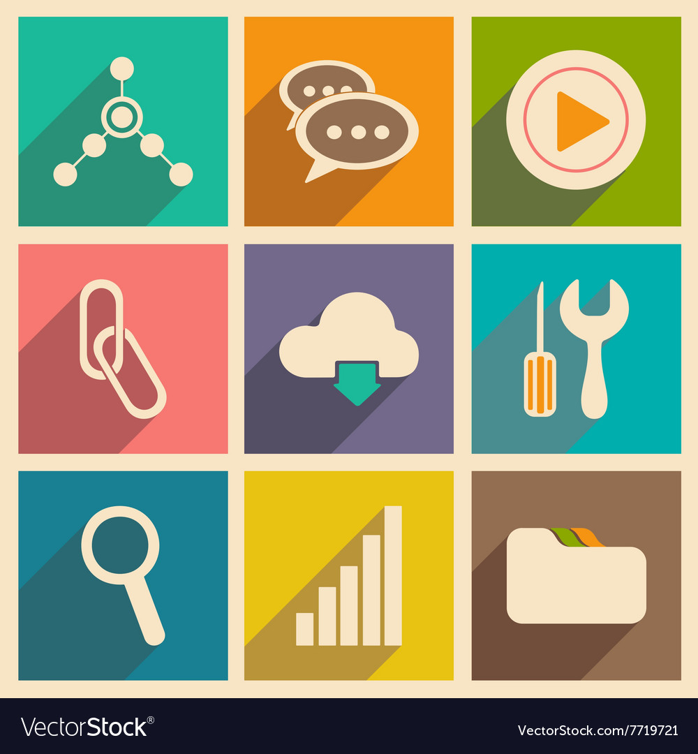Flat with shadow concept and mobile application