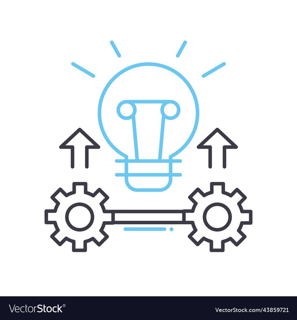 Generate idea line icon outline symbol vector image Generate idea line icon outline symbol