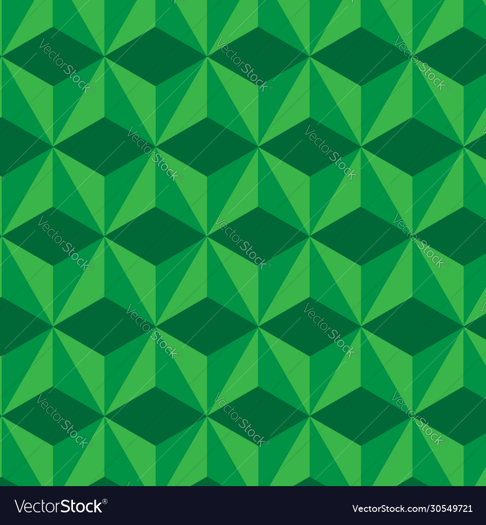 Green abstract background 3d triangle pattern vector image Green abstract background 3d triangle pattern