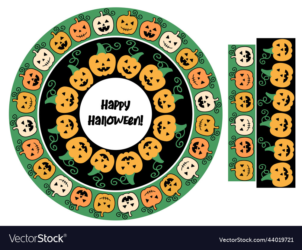 Halloween of pattern frames Vector Image Halloween of pattern frames