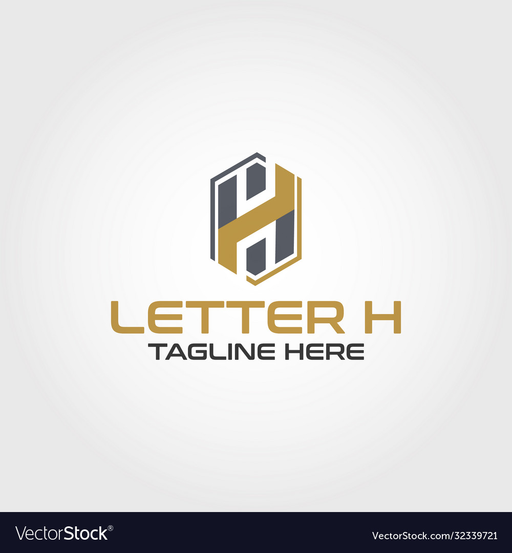 Letter h modern logo design template