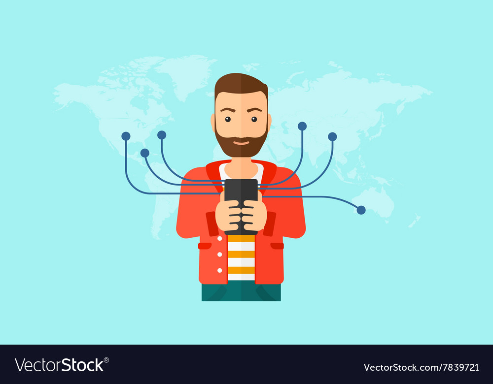 Man with Smartphone - Connection