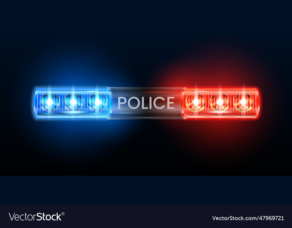 police-siren-lights-beacon-flasher-policeman-car-vector-image