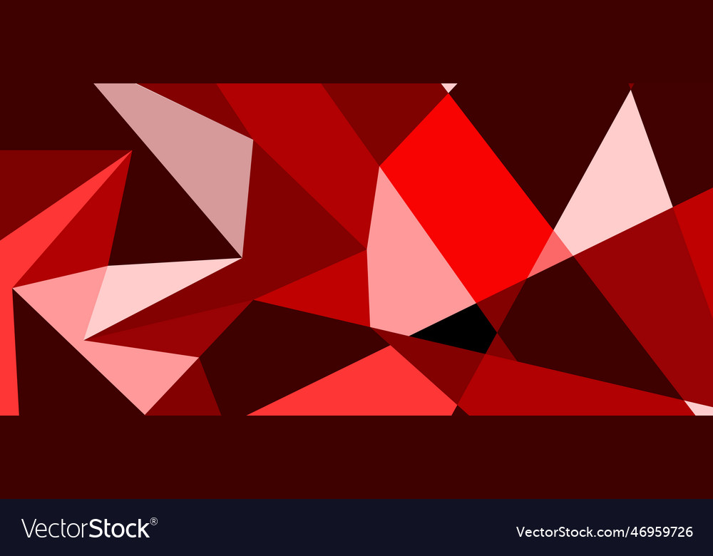 Abstract red low polygon triangles pattern vector image Abstract red low polygon triangles pattern