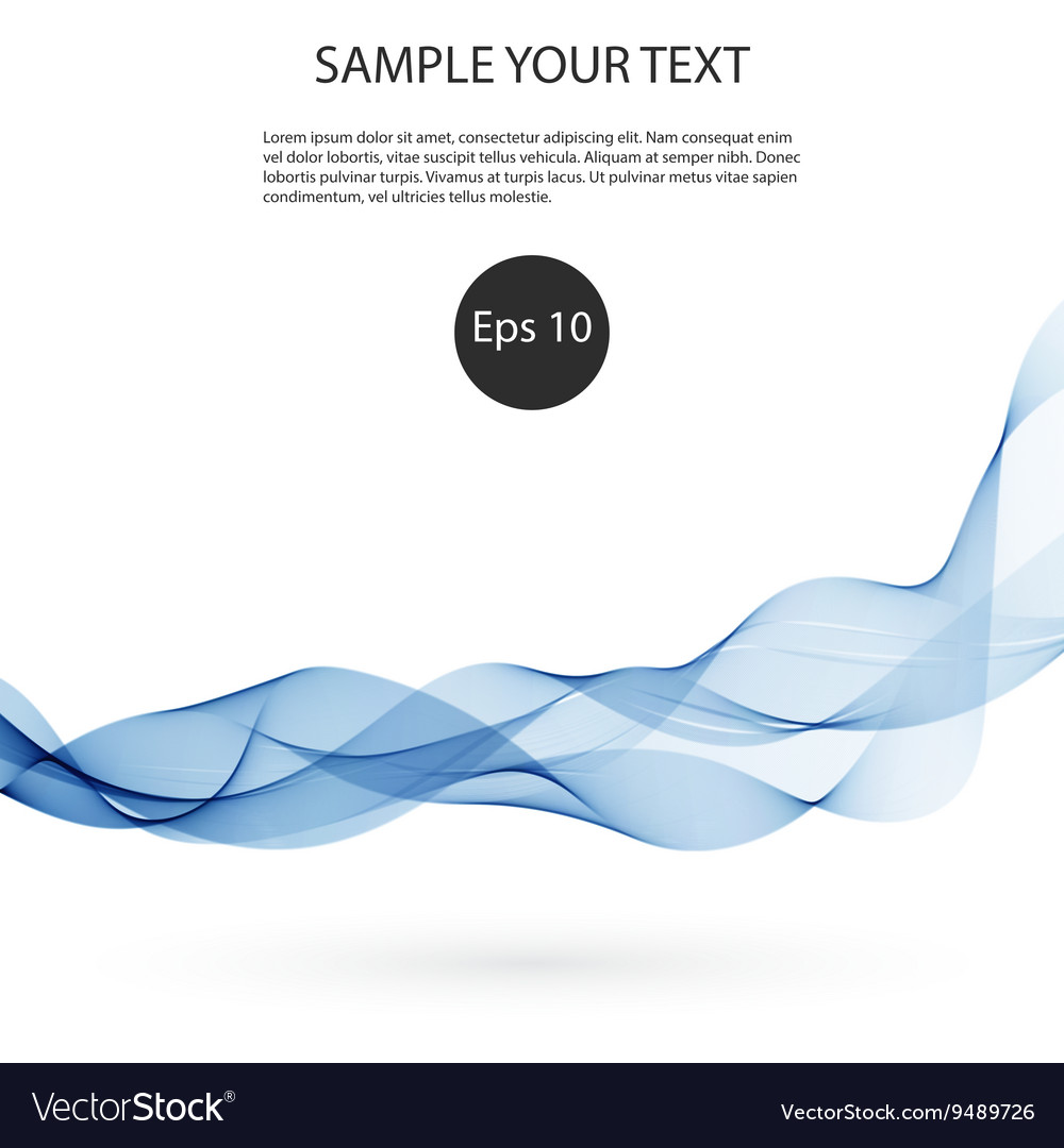 Abstract smooth color wave curve flow blue