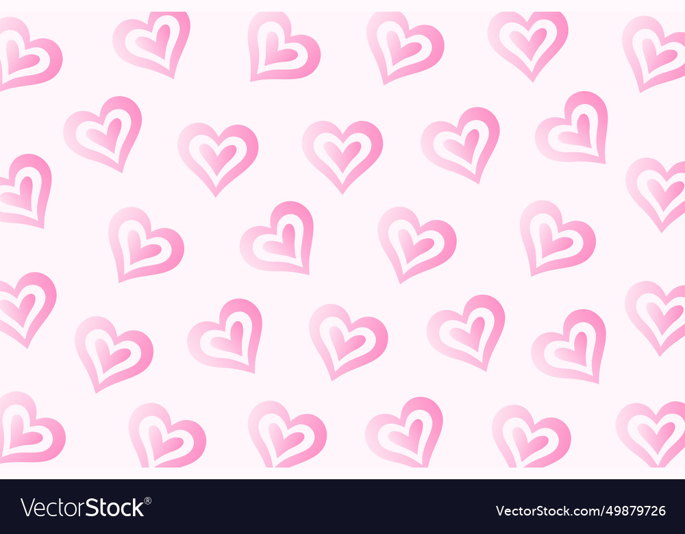 Artistic cute love heart pattern wallpaper