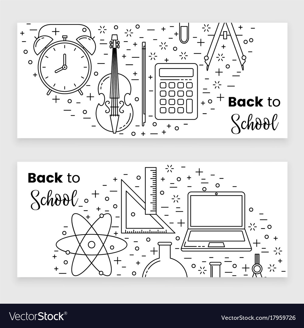 Back to school banner concept