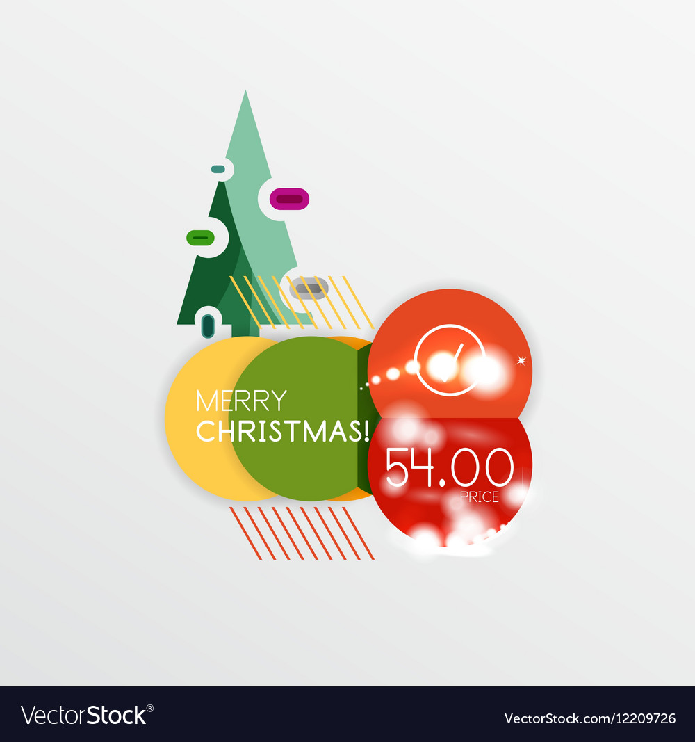 Christmas sale stickers Royalty Free Vector Image