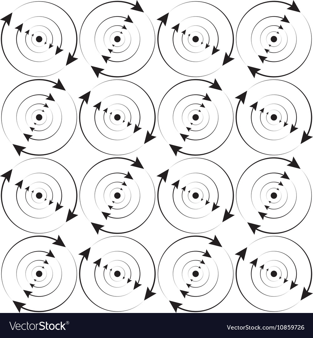 Curve circle arrow seamless pattern