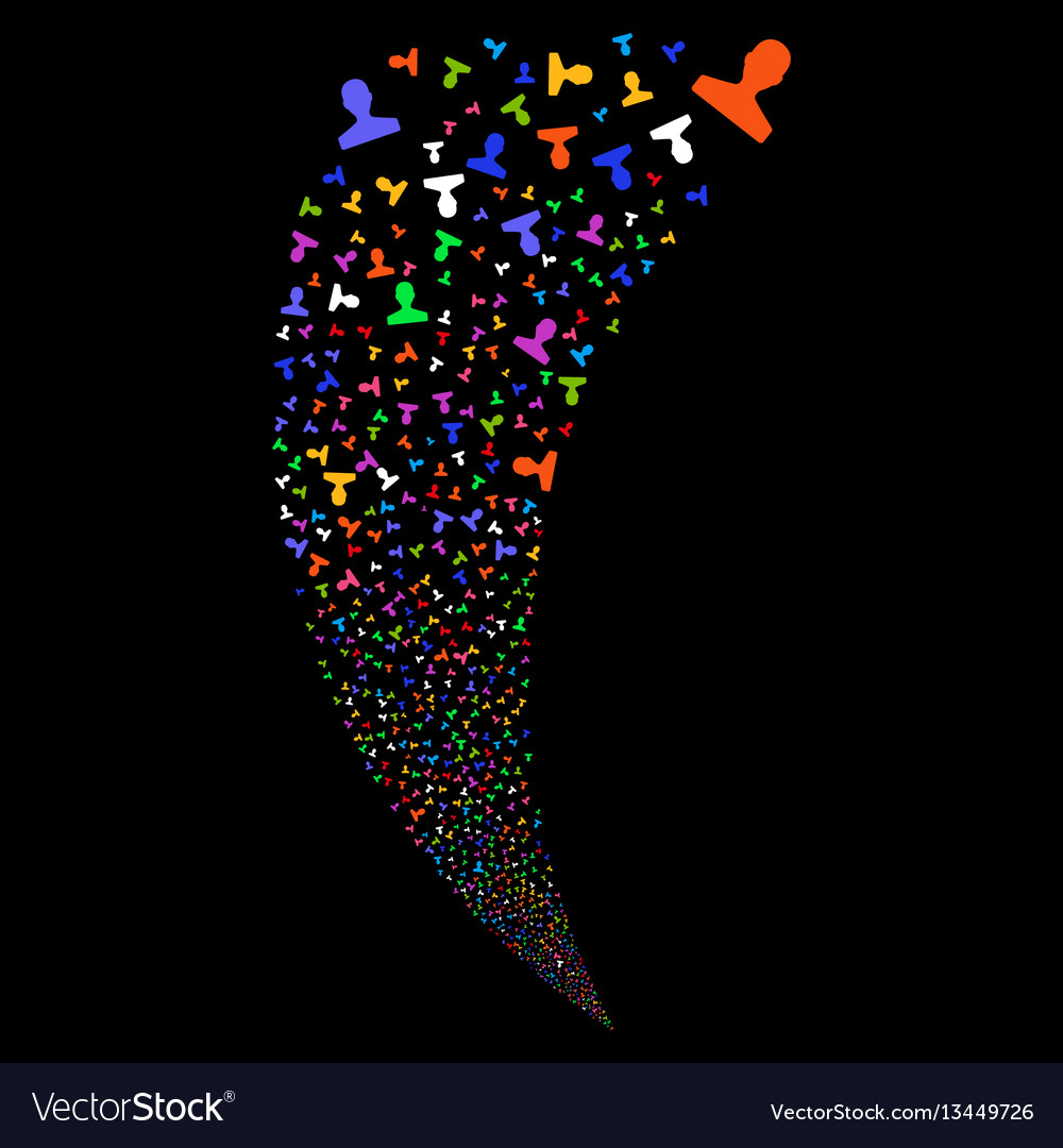 Customer random stream vector image Customer random stream