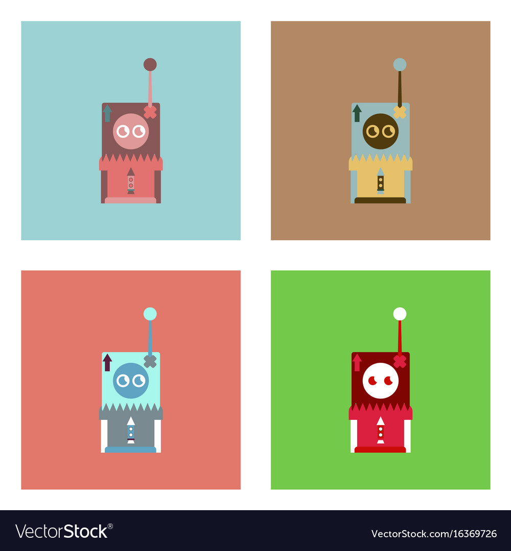 Flat icon design collection space remote control
