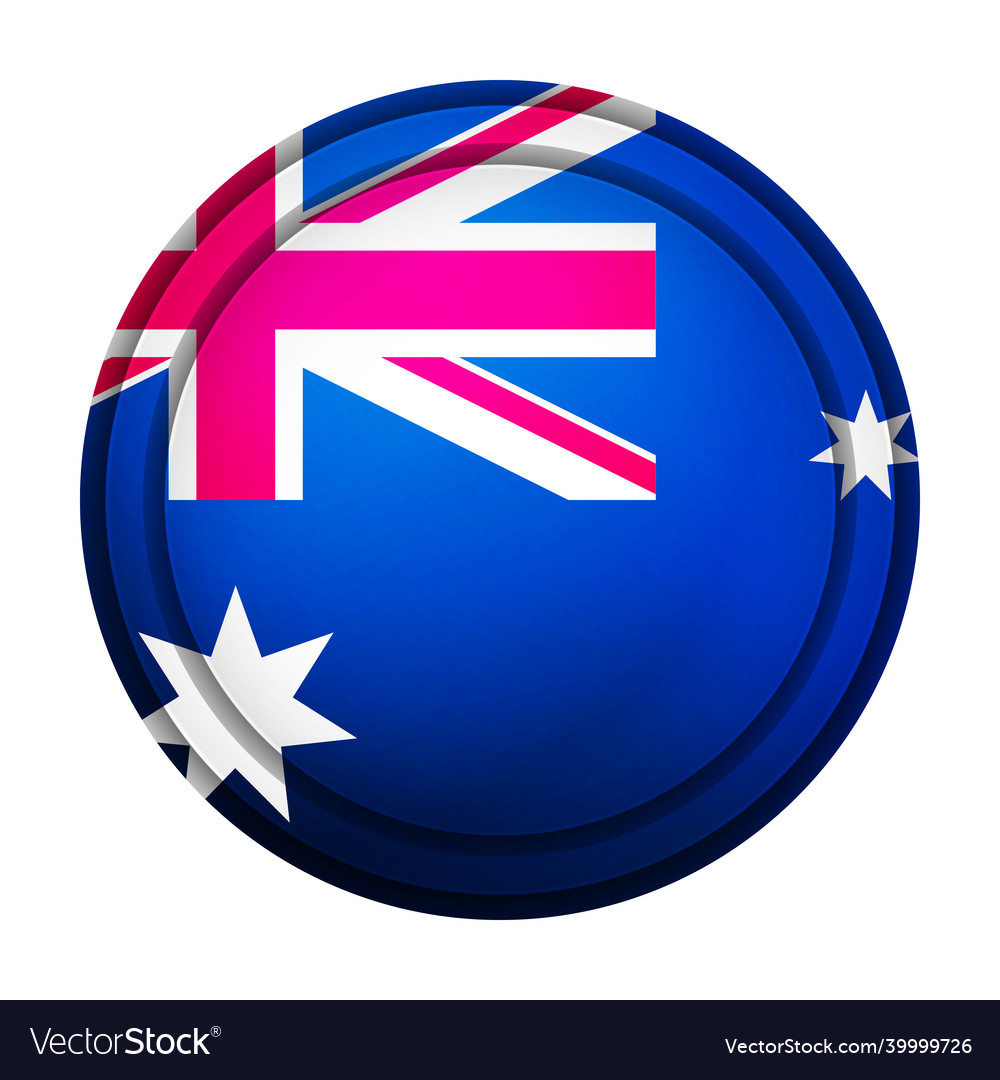 Glass light ball with flag of australia round Vector Image