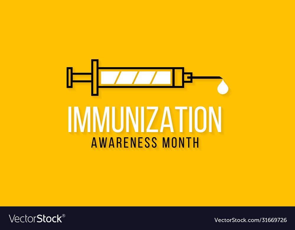 Immunisierung Bewusstsein Month vector image Immunisierung Bewusstsein Month