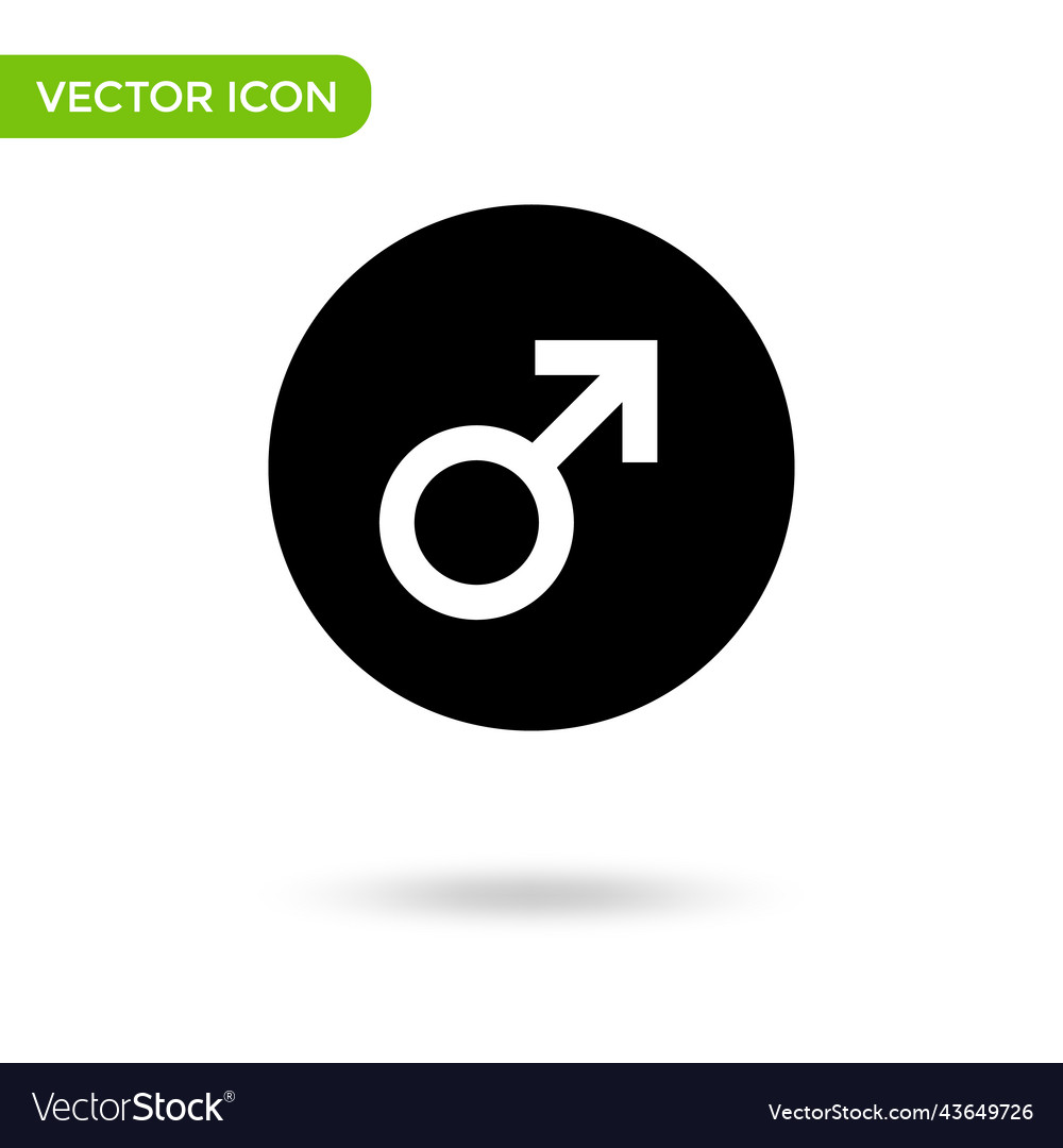 Male symbol icon minimal and creative