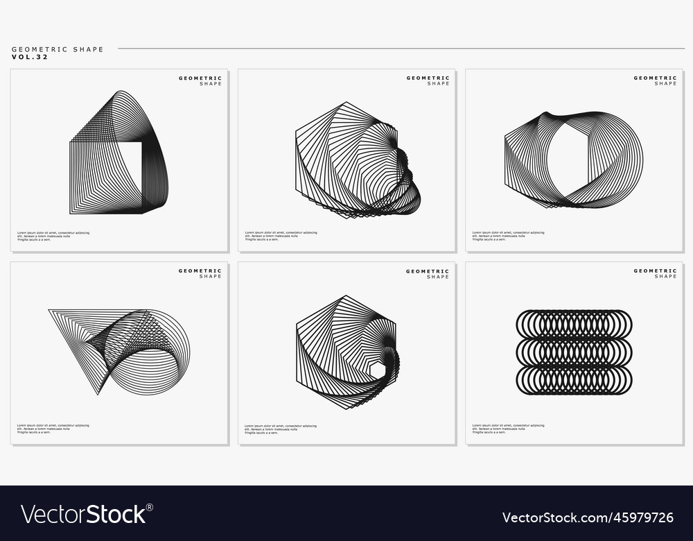Modern abstract blend line basic shape logo Vector Image
