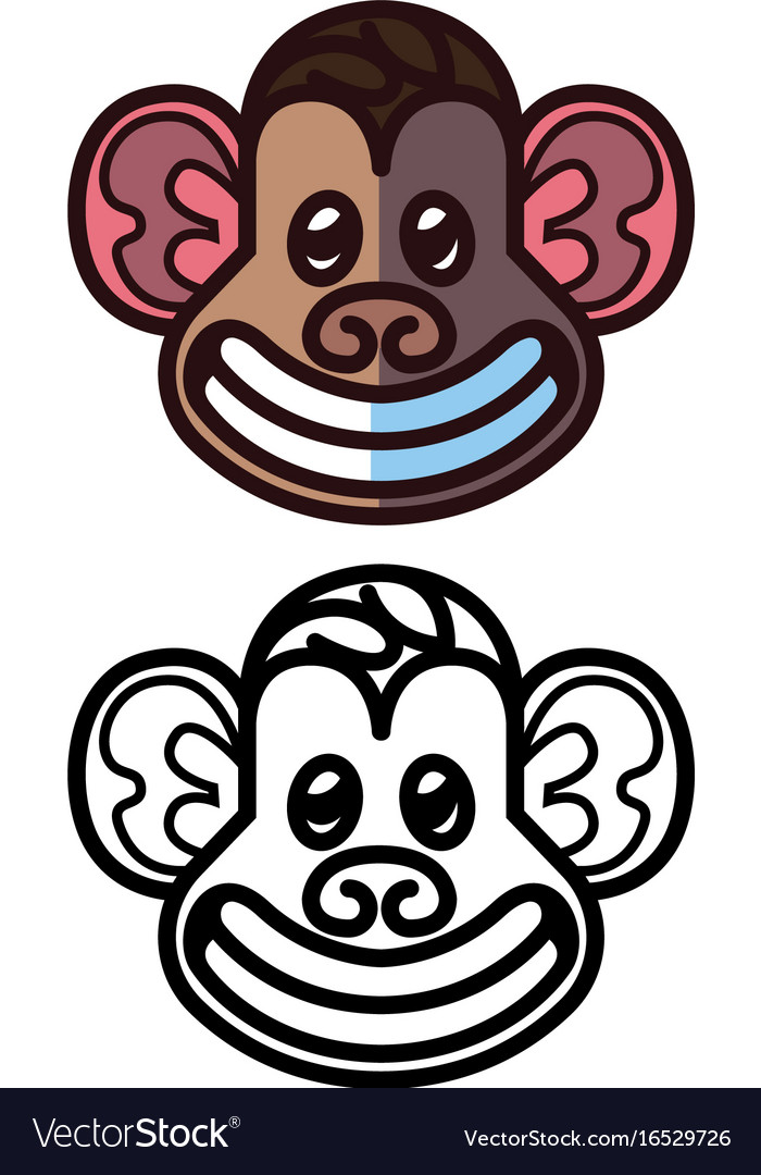 Monkey head logo template