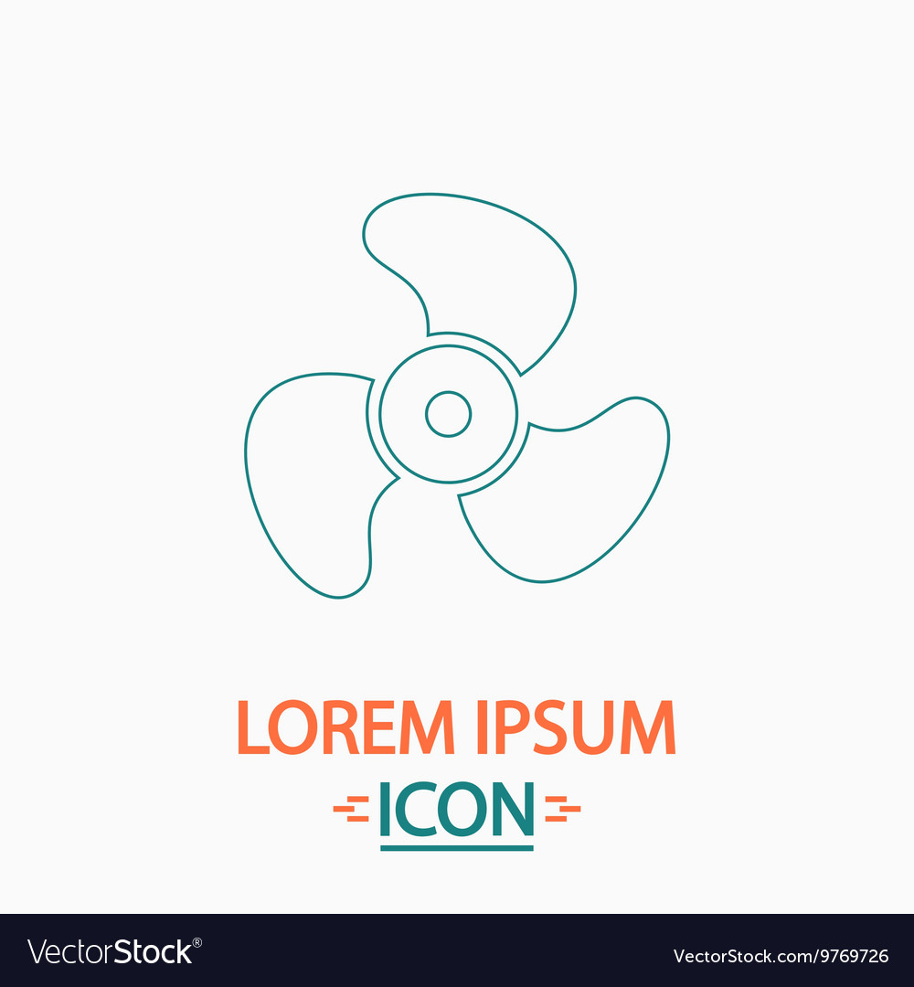 Propeller computer symbol Vector Image Propeller computer symbol