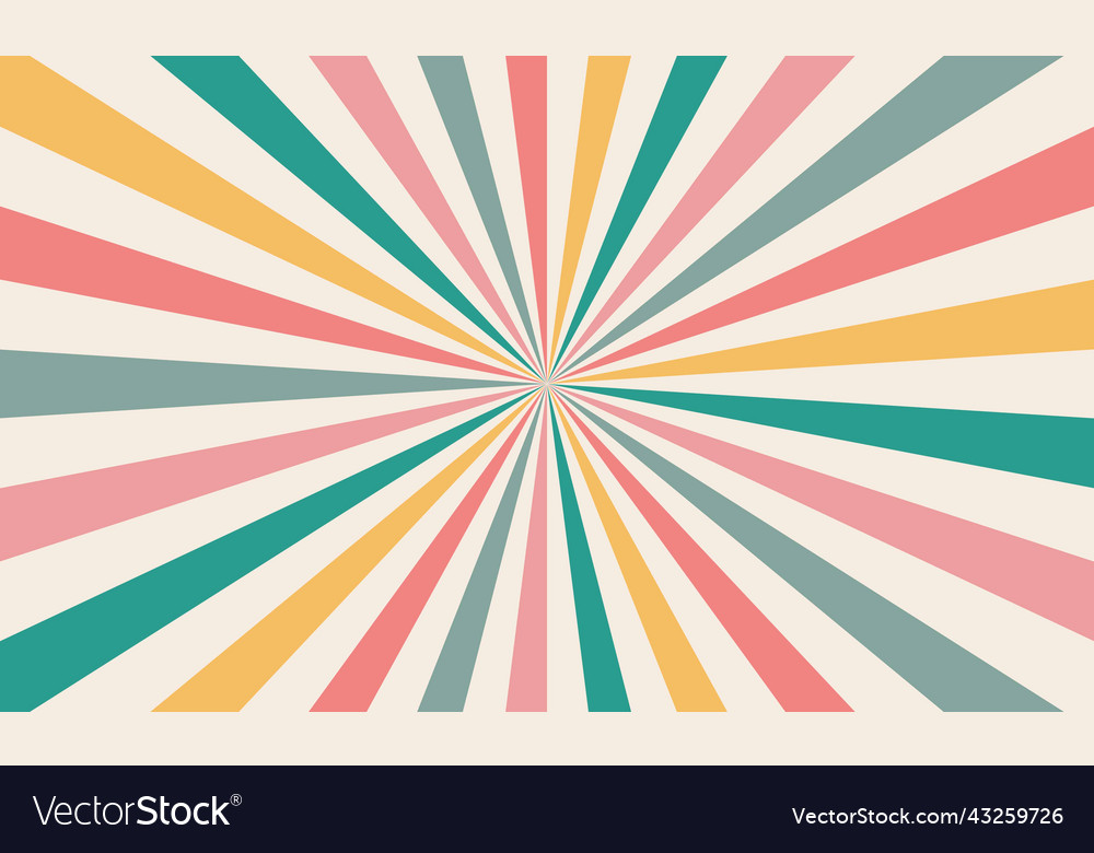 Rays background in retro style