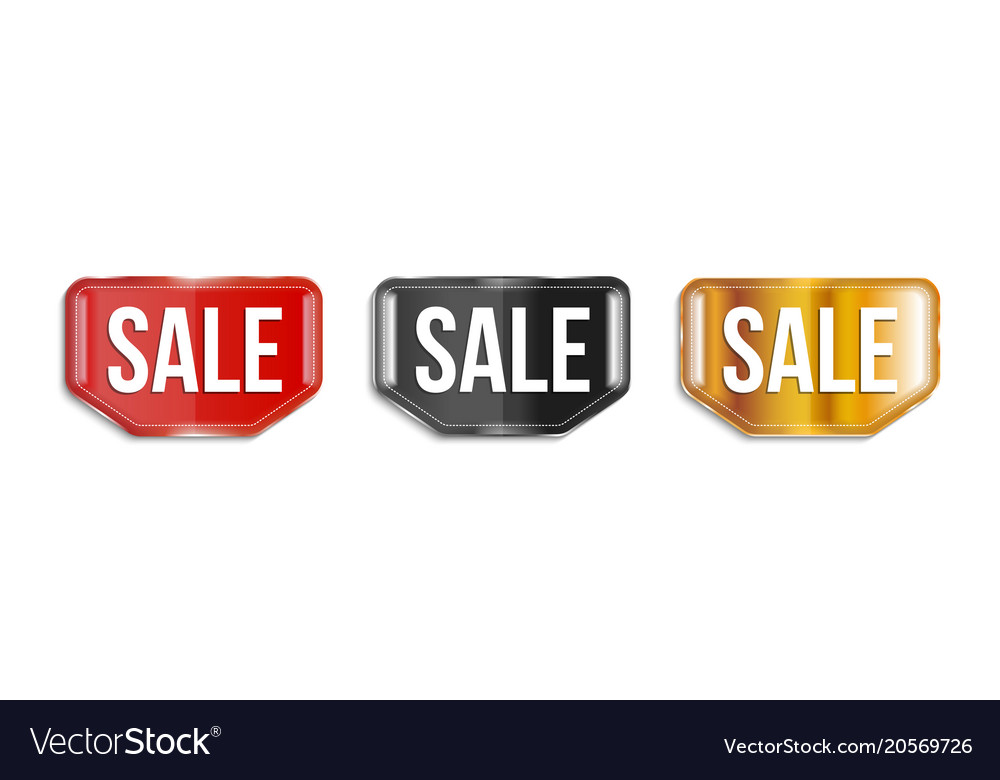 Sale banners on transparent background