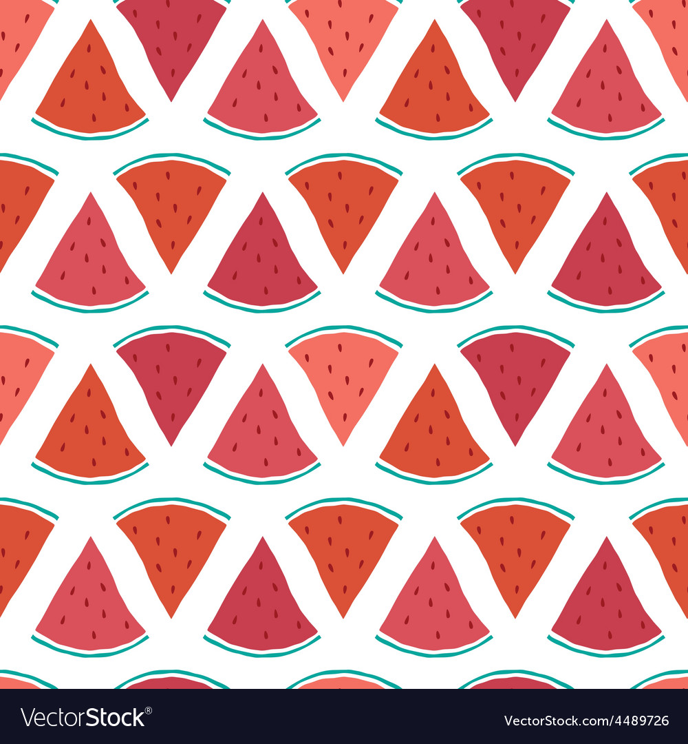 Tasty watermelon slices seamless pattern