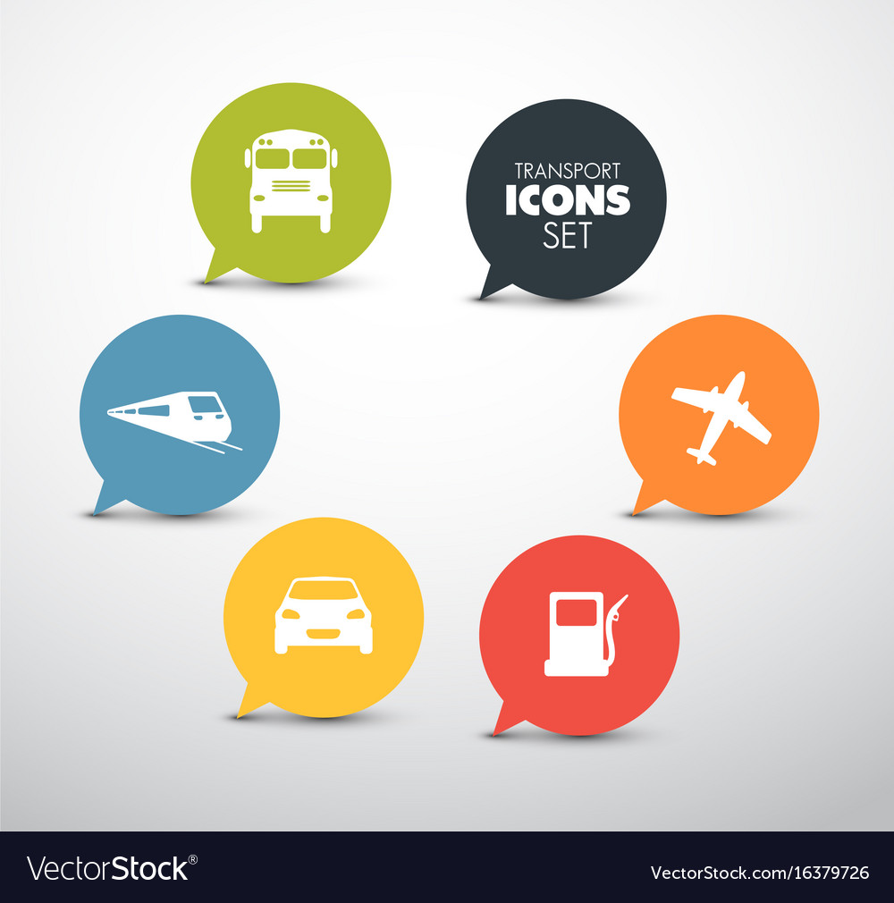 Transport Pointer Set - Flat Icons