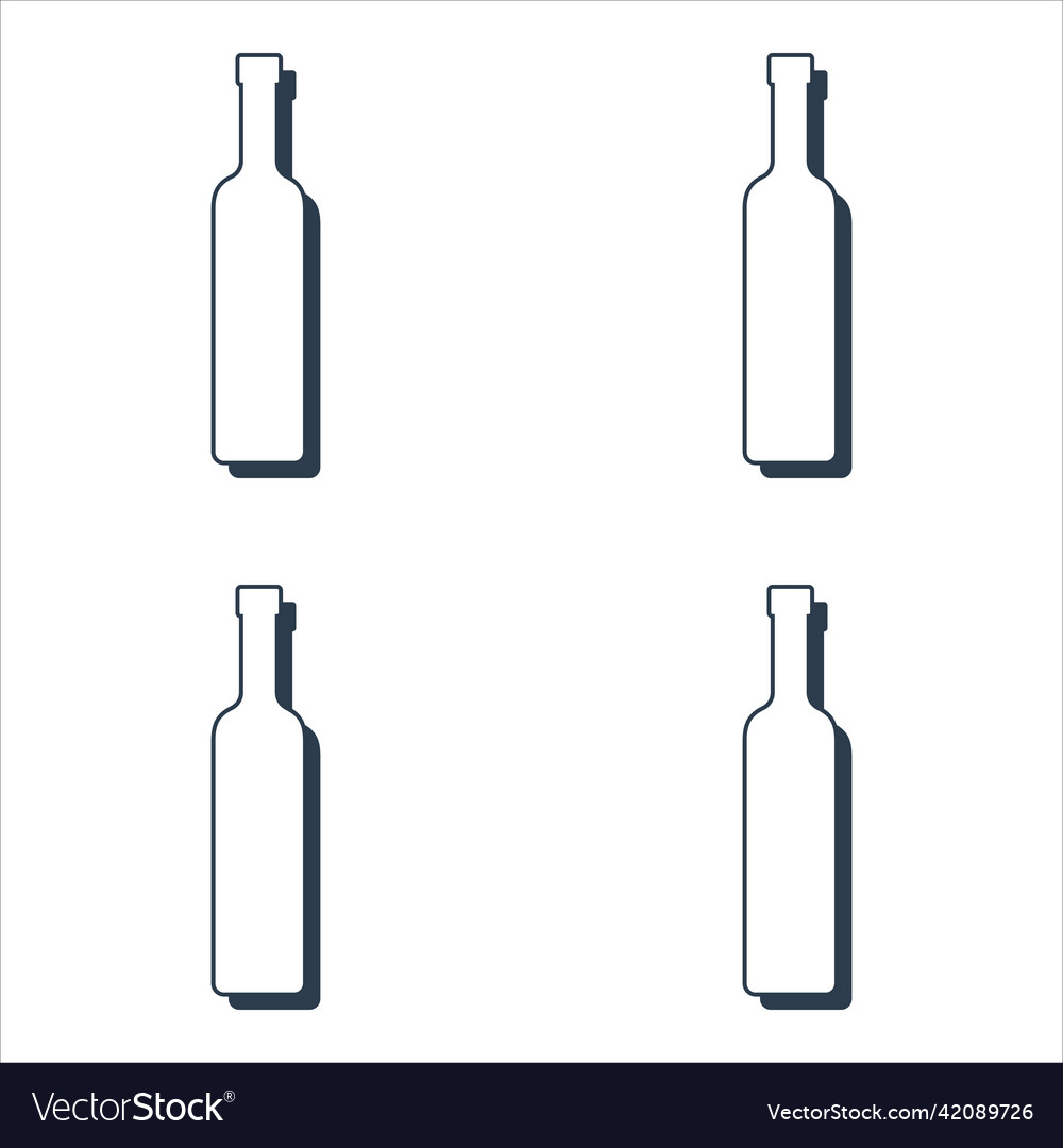 Vodka bottles seamless pattern line art style