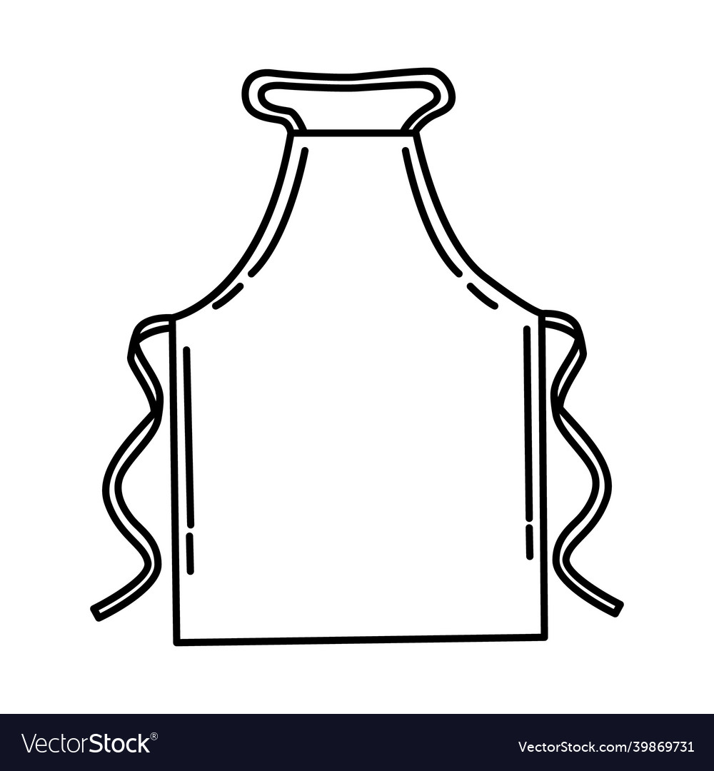 Apron icon doodle hand drawn or outline style Vector Image