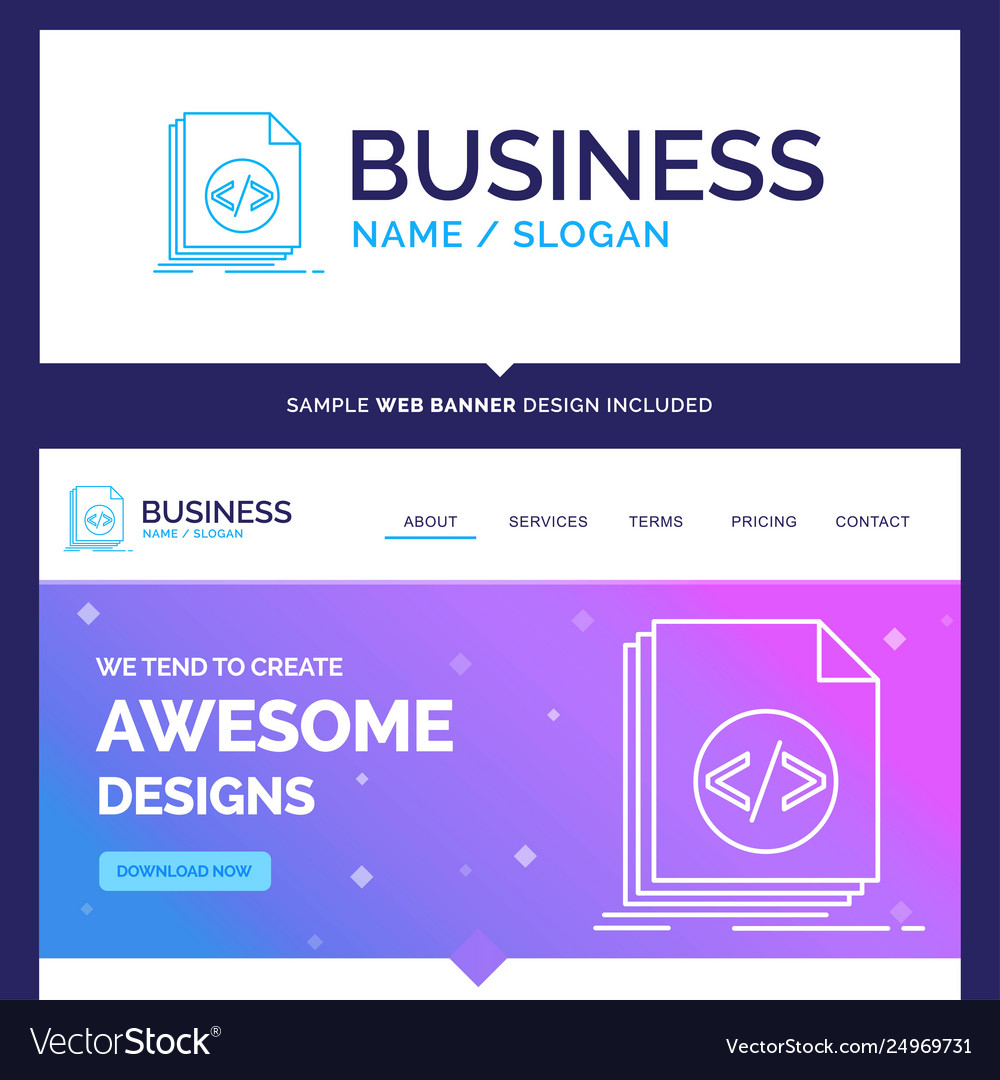 Beautiful business concept brand name code coding vector image Beautiful business concept brand name code coding