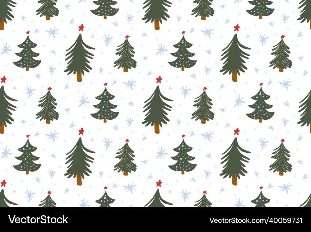 Cute winter seamless pattern background Royalty Free Vector