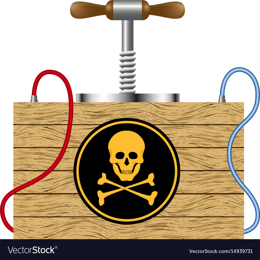 Detonating Fuse with Skull Symbol