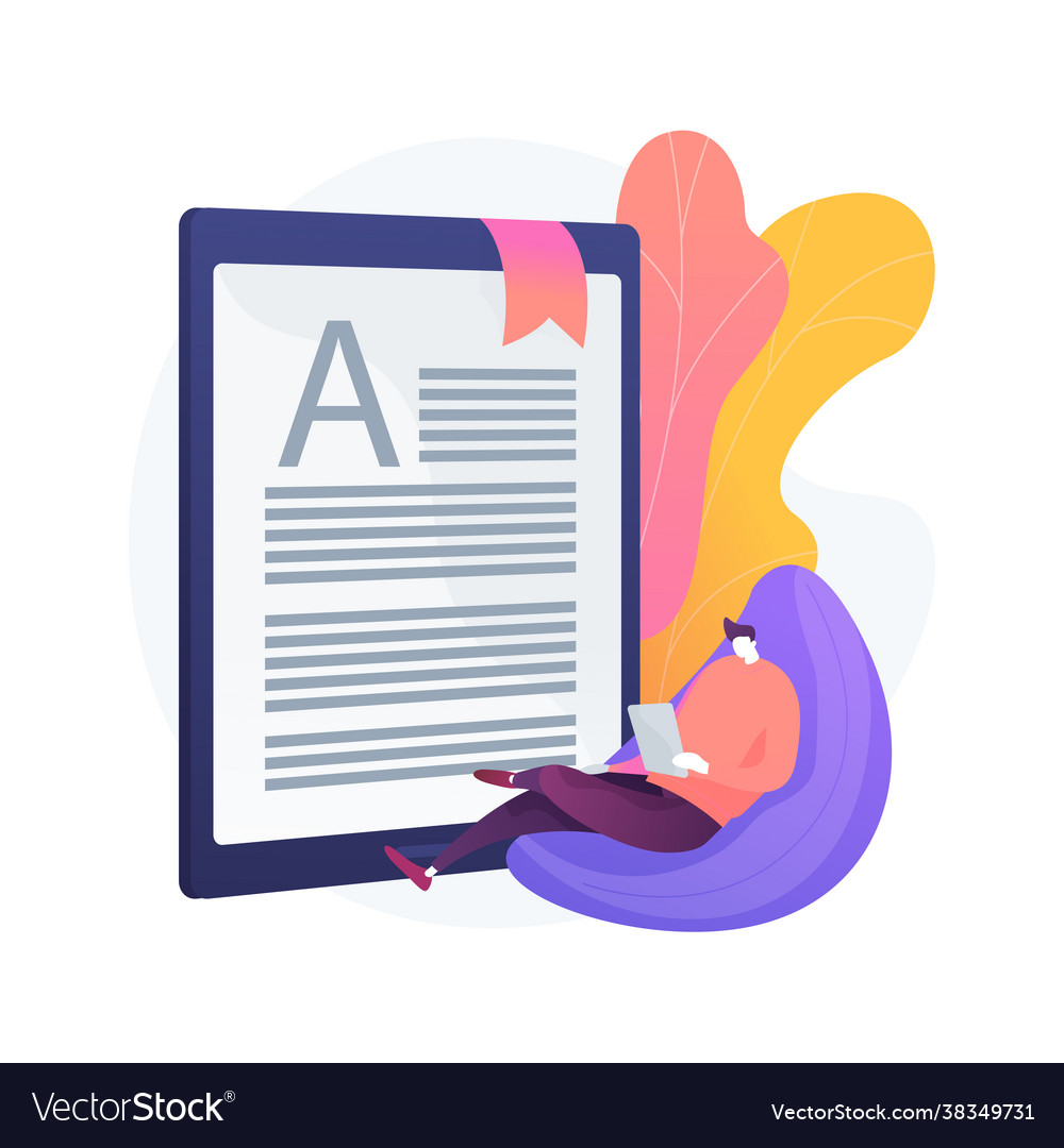 Digital reading abstract concept Vector Image Digital reading abstract concept
