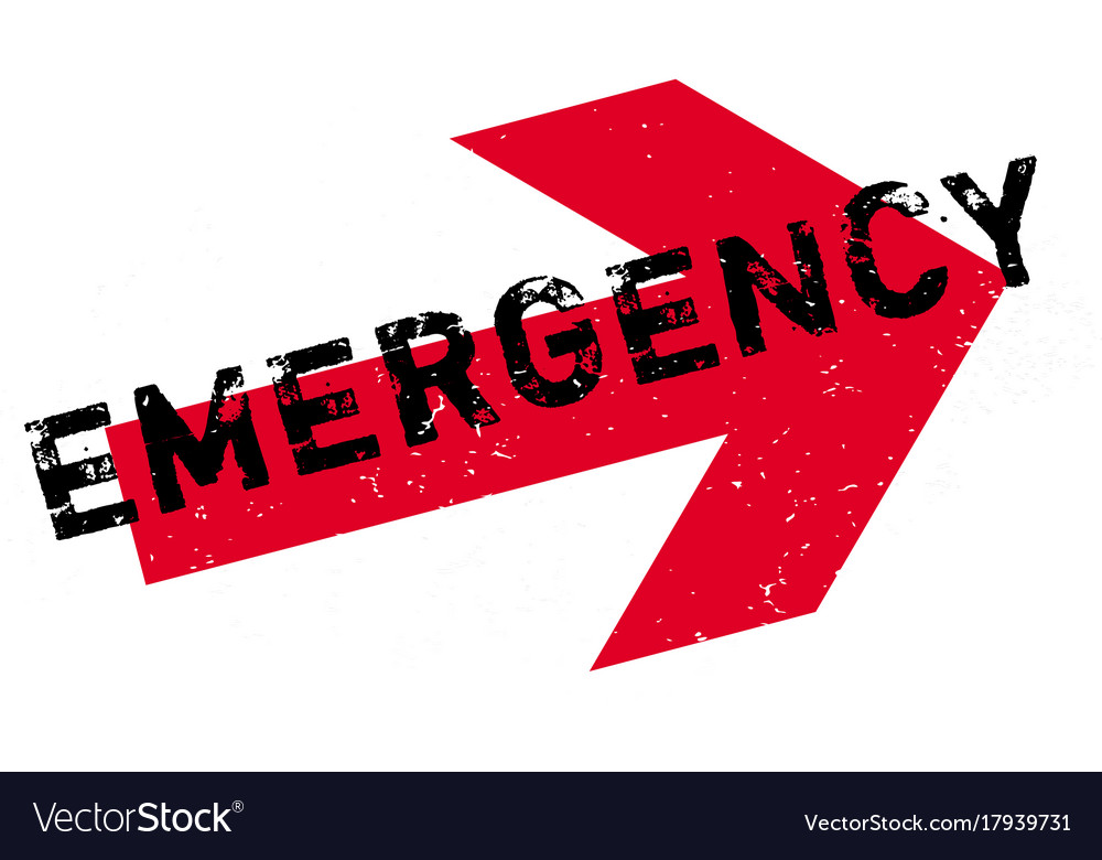 Emergency rubber stamp Royalty Free Vector Image